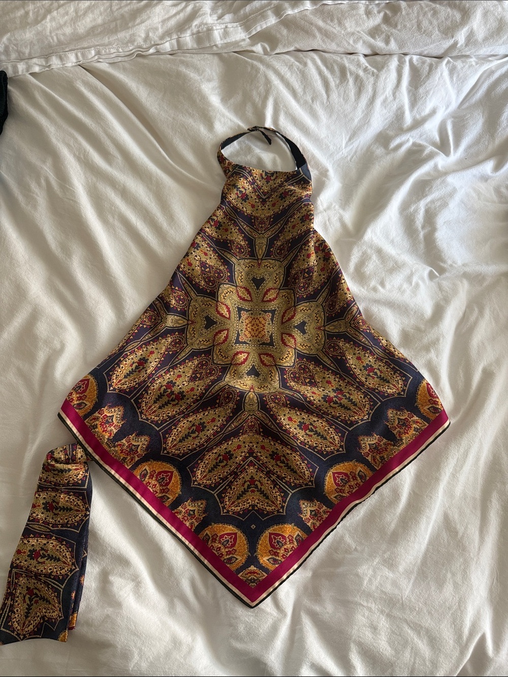 Open tie-back halter top